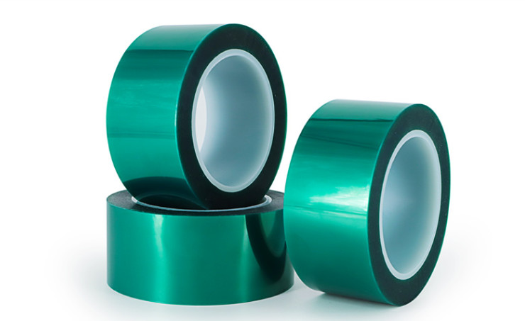 PET绿色高温胶带耐高温绝缘胶带电镀 喷漆线路板遮蔽保护耐200度