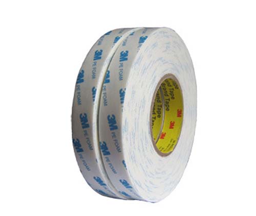 3M1600T双面胶厚度1mm白色PE泡棉PEfoam高粘塑料不锈钢挂钩双面胶