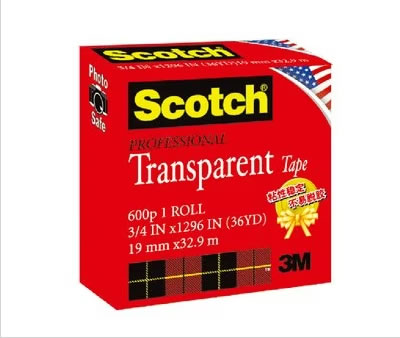3M 思高® 专业透明胶带，12.7mmX32.9m，3M600P-H33