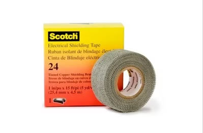 Scotch® 电气屏蔽带 24 - 1×15FT, 1英寸×15英尺（25 毫米×4.6米）, 每箱50个