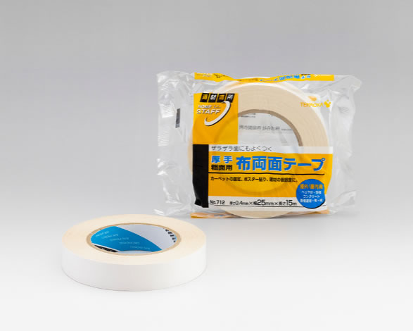TERAOKA寺岗胶带 寺冈712 布基双面胶带 工艺品、手工艺品和爱好材料的固定 0.4mm厚 TERAOKA寺岗胶带 寺冈712 布基双面胶带 工艺品、手工艺品和爱好材料的固定 0.4mm厚