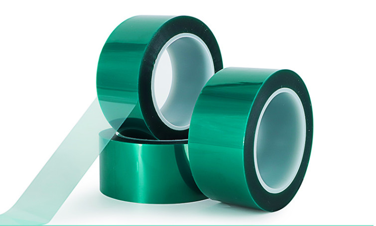 高粘PET绿色高温胶带线路板电镀喷涂烤漆无痕遮蔽绝缘耐高温胶带