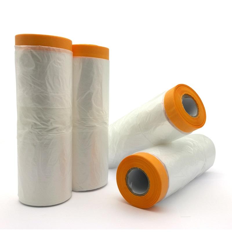 油漆遮蔽保护膜 喷漆装修喷涂家具硅藻泥汽车美纹纸和纸遮蔽膜