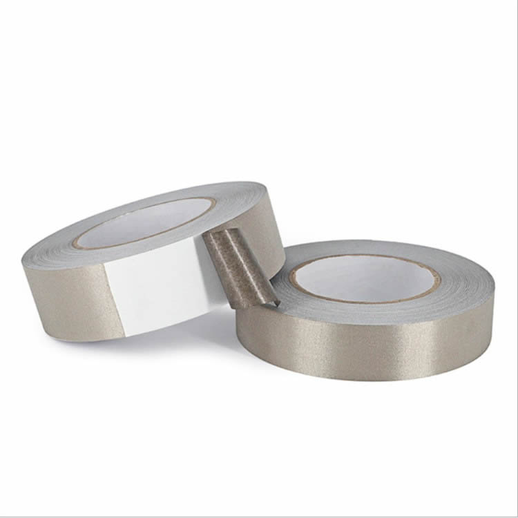 单面胶导电胶布隔离屏蔽电磁波抗干扰导电胶平纹导电布胶带防干扰银灰色双面导电胶带按键修复遥控